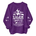 thumbnail image 2 of Breezora Chandail pour Femmes à Épaules Tombantes, Doublé en Molleton Douillet, Manches Longues, Coupe Décontractée, Col Rond, Essentiel, Mode Automne Hiver, Taille TG, Violet Foncé, 2 of 5