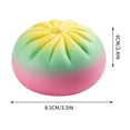 thumbnail image 4 of Juguete colorido con bollo al vapor y blandito con caja – Suave apretón sensorial de TPR, adorable decoración de escritorio Kawaii, juguete antiestrés portátil de 3,35 pulgadas para adultos, 4 of 9