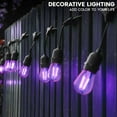 thumbnail image 6 of Luxrite 12-Pack S14 Edison LED Purple Light Bulbs 0.5W Colored LED Bulbs for Outdoor String Lights UL Listed E26 Base, 6 of 7