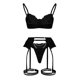 thumbnail image 3 of Gibobby Conjunto de lencería Lencería para mujer, enterizo de peluche con entrepierna a presión(Negro, G), 3 of 5