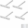 thumbnail image 2 of Soporte para estante de pared ciego, estante flotante oculto con hierro niquelado de alta calidad, juego de soportes de metal para armarios y estanterías, altura ajustable y fácil instalación, 2 of 5