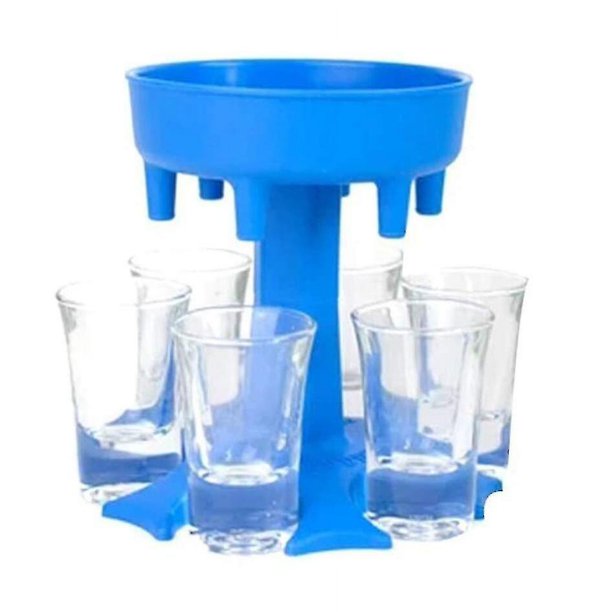 Soporte para dispensador de vino, dispensador y soporte para 6 vasos de chupito, separador de cerveza, accesorio para barra de fiesta