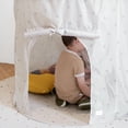 thumbnail image 2 of 3 Sprouts Kids Play Tent Playhouse Castle with Recycled Fabric for Indoor and Outdoor Games in Blueberry Taupe, 2 of 8