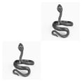 thumbnail image 1 of Qarigey Anillos de tamaño ajustable moda Animal gótico chapado amistad anillo accesorios aleación joyería suministro adornos negro Negro 2piezas Qarigey CBP283274, 1 of 6