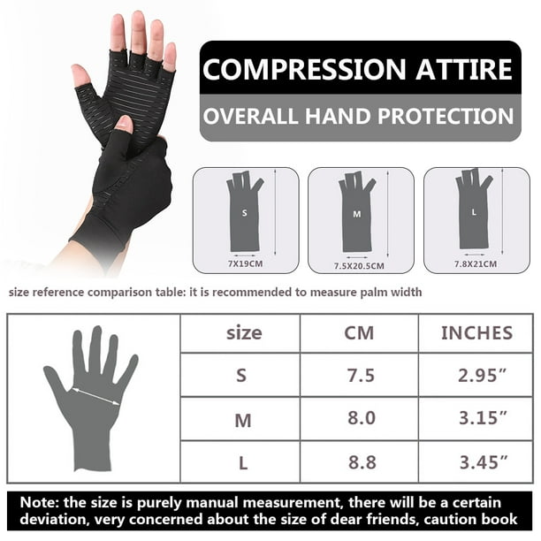 Copper Compression Arthritis Gloves High Copper Infused Compression Gloves  for Women and Men Pain and Healing for Arthritis 