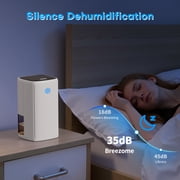 Breezome 37OZ Compact Dehumidifier for Home, Dehumidifiers with Auto Shutoff, Auto Defrost, Ultra-Quiet Energy Saving for Small Areas like Bathrooms, Closets, and RVs