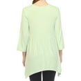 thumbnail image 3 of White Mark 3/4 Sleeve Empire Waist Top with Pockets (Women's & Women's Plus), 3 of 5
