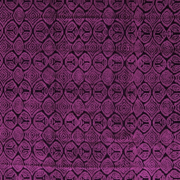Ahgly Company Indoor Square Abstract Pink Modern Area Rugs, 3' Square