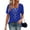 Blue, variant on Women's T Shirts Short Sleeve Casual Loose Fit Twofer Layered Look Square Neck Polka Dot Print Summer Tops White Size M