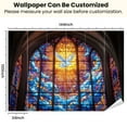 thumbnail image 3 of Peel and Stick Wallpaper Medieval Cathedral Glass Holy Fire Saints Divine Light Modern Art Wall Mural Decor Self Adhesive and Removable 100in x 144in, 3 of 8