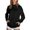 Black, variant on YODETEY Womens Essential Hoodie Sweatshirt, Women's Lightweight Pullover Hoodie Long Sleeve, Comfort Sweatshirt for Everyday Wear,Brown,Women's Plus S