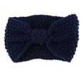 thumbnail image 3 of Diadema de Turbante de Punto Macarena Azul, 3 of 8