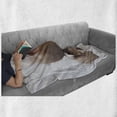 thumbnail image 6 of Humor Soft Flannel Fleece Throw Blanket, Why You No Wake Me up Internet Meme with Complaining Oversleep Face and Watch Image Print, Cozy Plush for Indoor and Outdoor Use, 50" x 70", Tan, by Ambesonne, 6 of 6