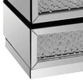 thumbnail image 4 of Pali 32 Inch Modern Nightstand Dresser Table Faux Crystals Mirror Silver - Saltoro Sherpi, 4 of 6
