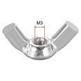 thumbnail image 7 of 20Pcs Zinc Plated Wingnuts M3 M4 M5 M6 M8 Hand Tighten Ear Nuts Butterfly Nut Fasteners Parts Wing Nuts Hurrican Screws M3, 7 of 7