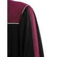 thumbnail image 6 of TSSOE Unisex Women Men Clergy Robe V-neck Color Block Split Zipper Front Choir Robe Pulpit Gown For Church Black M, 6 of 7