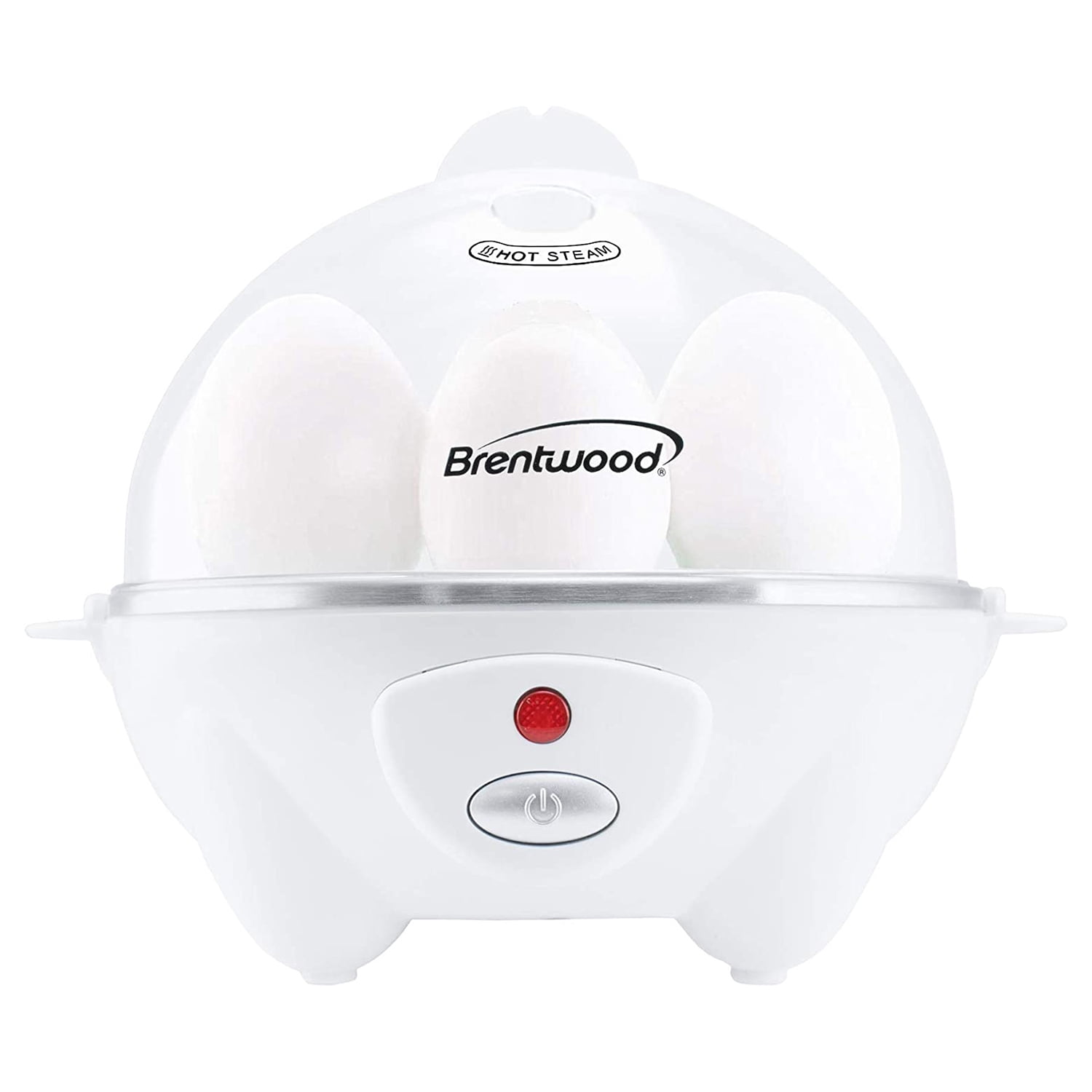 Brentwood TS-1045W Electric 7 Egg Cooker with Auto Shut Off, White