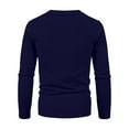 thumbnail image 4 of Zimjoy Mens Cardigan Sweaters Casual Button Up V Neck Sweaters Long Sleeve Open Front Slim Fit Blue Cardigan Lightweight Trench Coat with Pocket, Navy L, 4 of 6