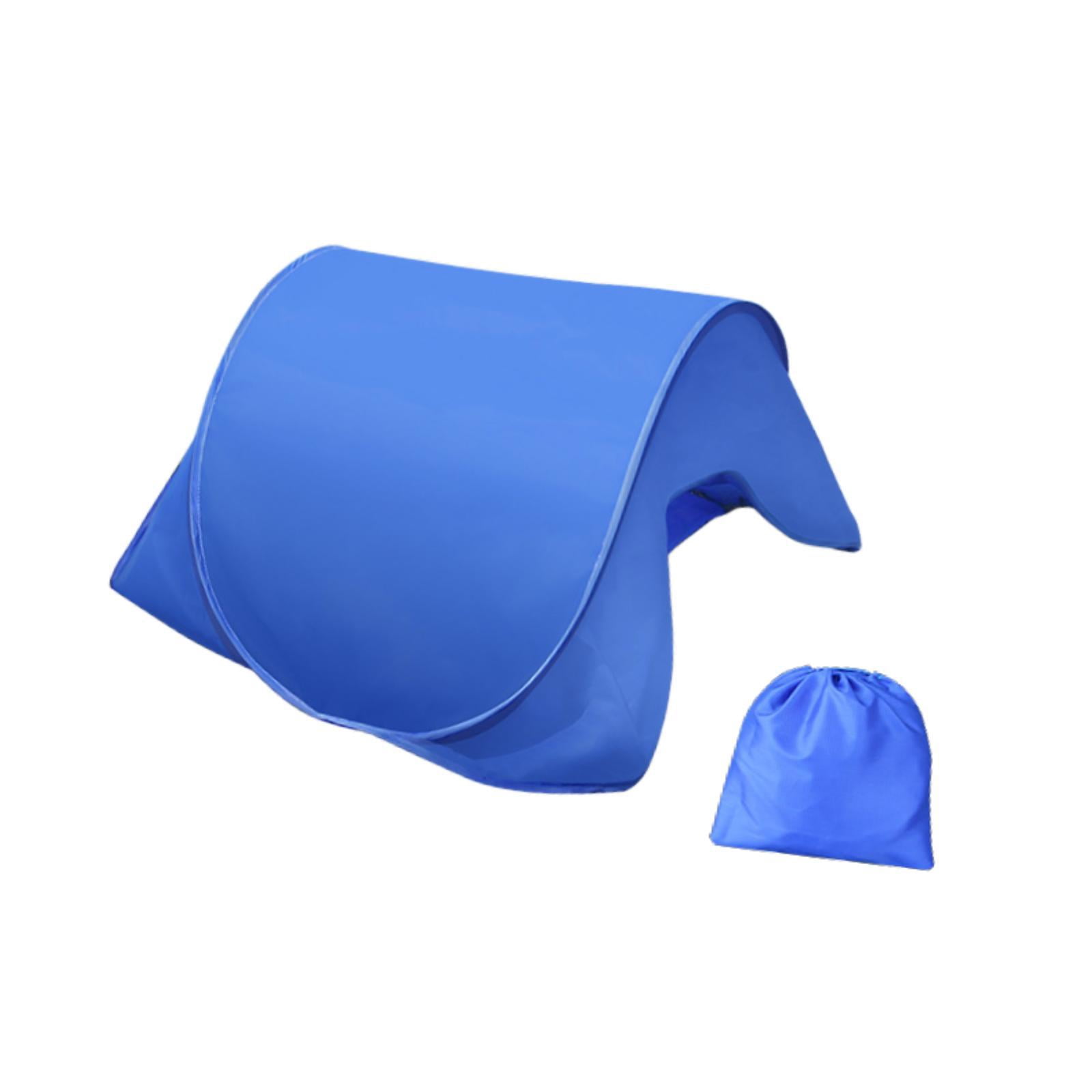 TTETTZ Mini Beach Sun Shelter Instant Canopy Zipper with Phone Pocket Head Shade Automatic Shade Tent for Fishing Outdoor Dog Pet Blue