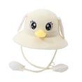 thumbnail image 4 of Sombrero ligero con orejas móviles para niños, ideal para playa, fiestas y primavera. Blanco lechoso, 4 of 9