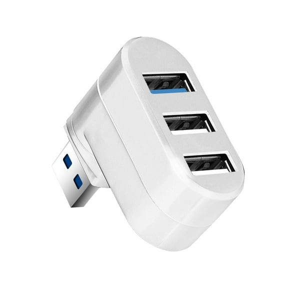 Harlier USB 3.0 Hub [90°/180° Degree Rotatable], 3-Port USB Splitter Extender with 2PCS 2.0 USB Ports & 1PCS 3.0 USB Port, USB Hub for Cellphone, Laptop, Car, Computer