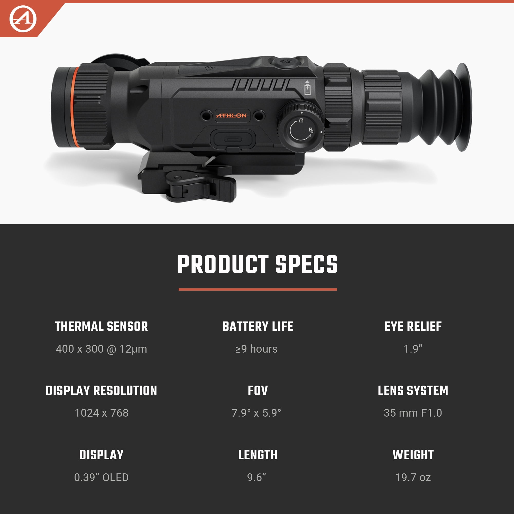 Athlon Optics Cronus ATS PRO 35P-400 Thermal Scope