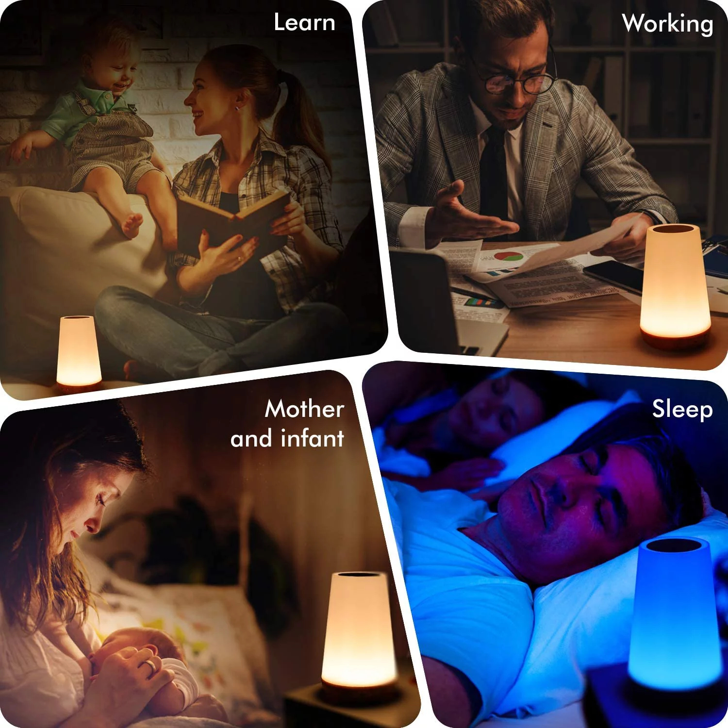 Noahstrong Night Light, Dimmable Touch Lamp, 13 RGB Colors photo 6