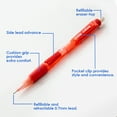 thumbnail image 3 of BAZIC Crown 0.7 mm Mechanical Pencil, Soft Grip Latex Free Eraser (3/Pack), 24-Packs, 3 of 7