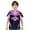 Purple, variant on Kids Girls Boys Short Sleeve Boxing Shirt Letter Printed Kickboxing Muay Thai Tees Jogging Pullover Tops Green 16