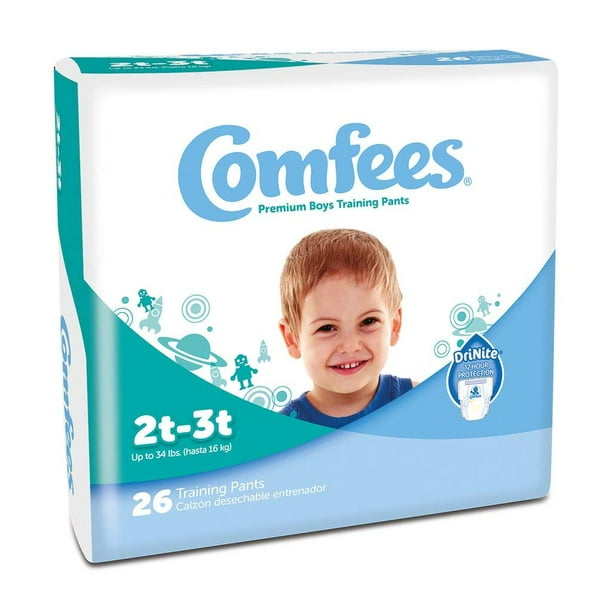 Comfees Disposable Boy Training Pants Stretchable 2T To 3T Up To 34 Lbs