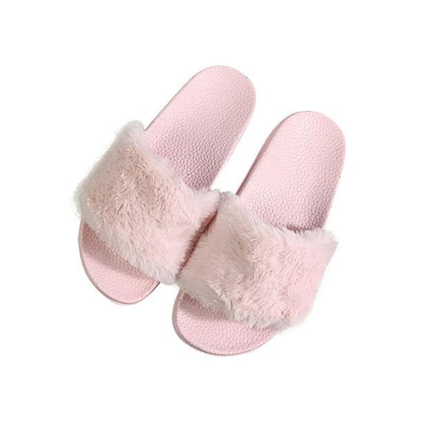 Plush Slippers Female Autumn Winter Open-Toe Flip-Flops Home Comfortable  Non-Slip Cotton Shoes - China Cotton Slipper and Plush Slipper price