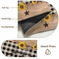 thumbnail image 2 of Texas Star Round Rug 5ft Washable Circle Kitchen Rugs Non Slip Farmhouse Country Sunflower Black Plaid Large Area Rug Indoor Floor Carpet for Bedroom Living Room Home Office Dining Room Nursery, 2 of 8