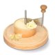 thumbnail image 1 of Stainless Steel Cheese & Chocolate Slicer - Perfect for Tête de Moine Cheese & Chocolate, Multifunctional Wood Color Silver, 1 of 5