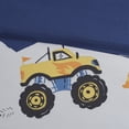 thumbnail image 3 of Ergode Printed Monster Truck Comforter Set - Blue/Grey - Ultra-Soft - Machine Washable - - Includes Shams and Decorative Pillow - Cozy and Stylish - Perfect for Kids' Bedroom, 3 of 5