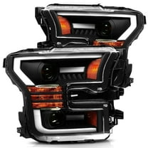 AlphaRex 15-17 Ford F150 / 17-20 Ford F150 Raptor LUXX-Series LED Projector Headlights Black