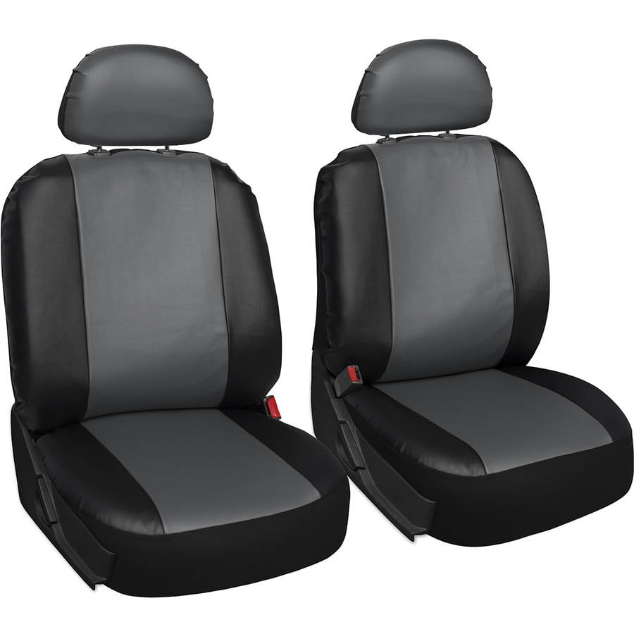 Truck OxGord 2pc Integrated Flat Cloth Bucket Seat Covers Universal Fit for Car SUV Green/Black Van 