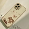 thumbnail image 4 of Cute Retro Bear Bow Soft Phone Case Compatible with iPhone Case (Gray,iPhone 14 Pro Max), 4 of 6