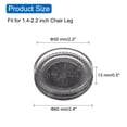 thumbnail image 2 of Uxcell 4pcs Round Rubber Furniture Caster Cups with Felt Pad, Transparent (Fit for 1.4 - 2.2 Inch), 2 of 5
