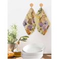 thumbnail image 2 of Easter Bunny Kitchen Dish Towels for Drying Dishes Set of 3, Spring Floral Vintage Botanical Rabbits Yellow Waffle Weave Microfiber Hand Tea Bathroom Towels Quick Dry & Absorbent Towel 12x12, 2 of 7