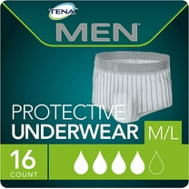 Tena Men Protective Underwear, Incontinence Protective, Medium/Large, 16 Count