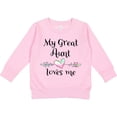 thumbnail image 2 of Inktastic My Great Aunt Loves Me Heart Toddler Sweatshirt, 2 of 4