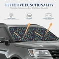 thumbnail image 3 of Kdxio Shells And Seaweed Print 2-Piece Sun Shade Front Windshield - Foldable Car Front Window Sunshades For Most Sedans Suv Truck, 3 of 6