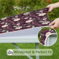 thumbnail image 6 of Pioneer Flower Floral Print Pattern Square Fitted Tablecloth with Elastic Edge,Square Table Cover,Washable Elastic Table Cover for Home Kitchen Party Decor 36"x36", 6 of 6