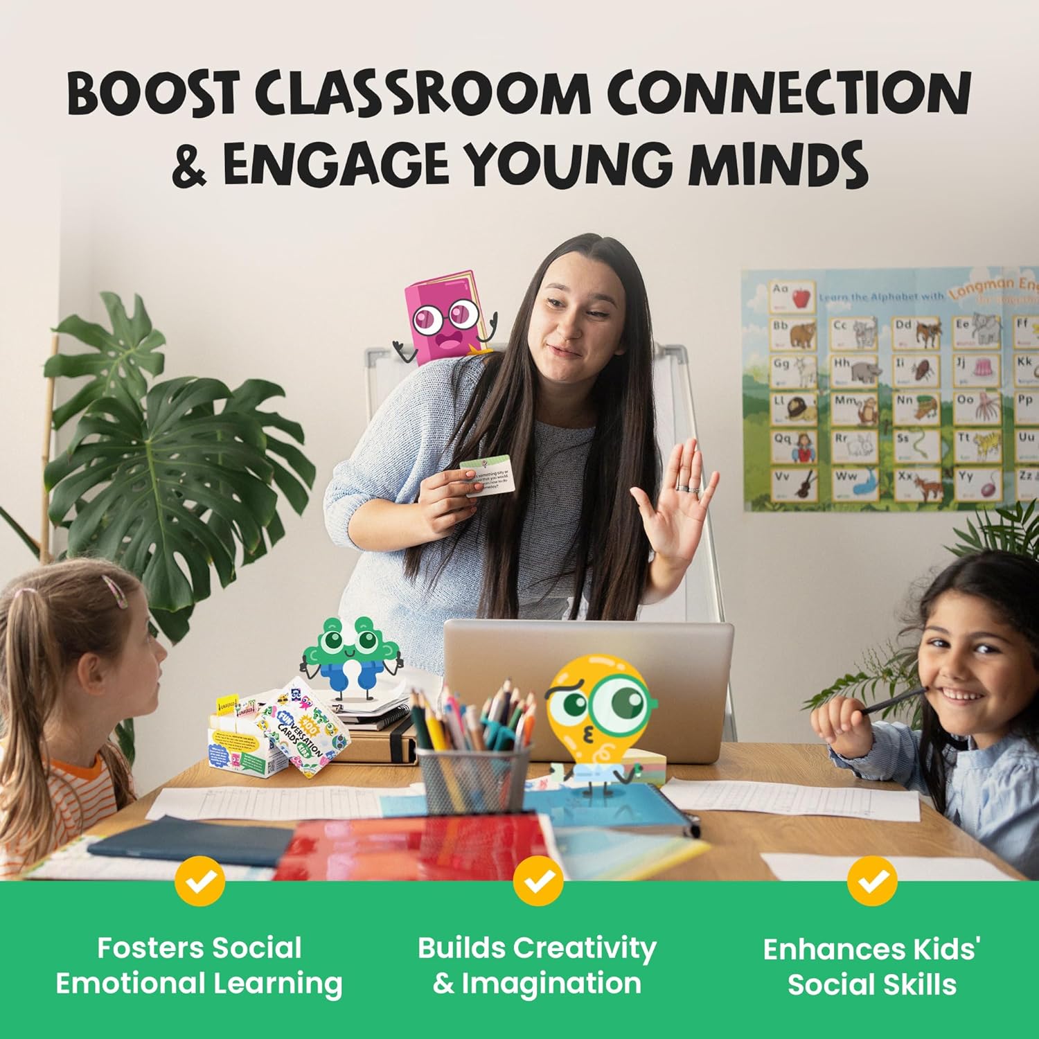 400 Silly, Interactive Conversation Cards for Kids Ages 6-11 – Connect with Activities and Questions – 2.5" x 1.75"