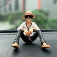 thumbnail image 3 of One Piece Anime Figure Luffy Statue Figure Sitting Posture Anime Statue Doll Sculpture, 3 of 5