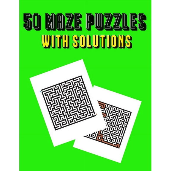 50 Maze Puzzles: With Solutions (Paperback)