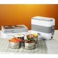 thumbnail image 5 of 110V 2 Layer Lunch Box Electric Food Warmer Rice Cooker Stainless Lunch Box Steamer Food Heater Rice Cooker Portable Home Electric Heating Lunch Box Food Heater, 5 of 12