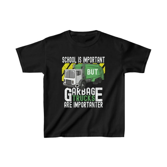 School is Important But Garbage Trucks are Importanter Kids T-Shirt