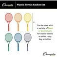 thumbnail image 4 of Champion Sports 21-Inch Plastic Tennis Racquet Set Assorted Colors, 4 of 6