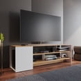 thumbnail image 1 of Mesa TV Mundi, Atlas del Descanso, hasta 65" color Blanco con roble, 1 of 7